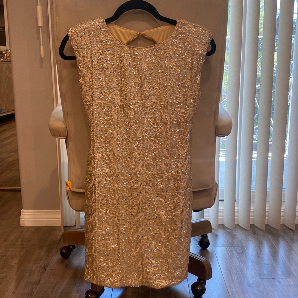 Arden B Gold Sequin Dress
